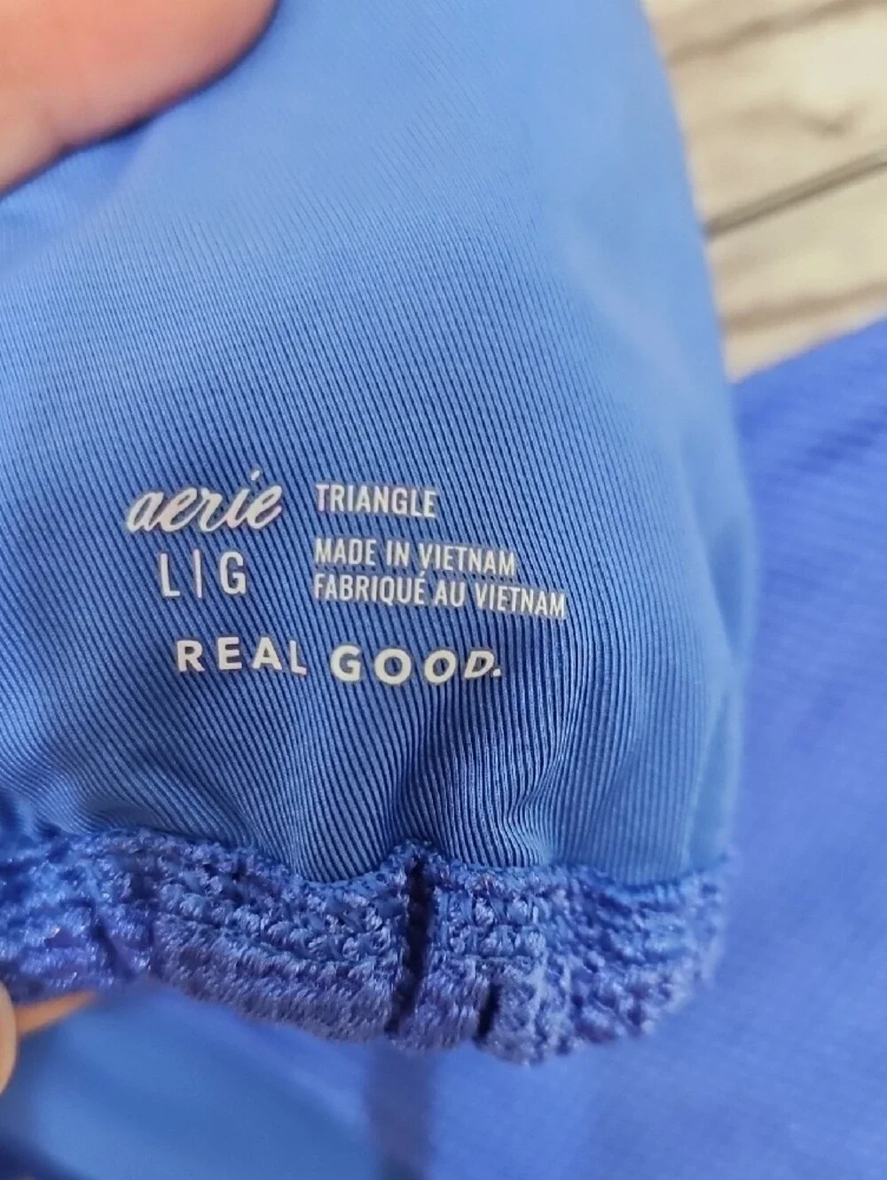 aerie Blue Textured Two-Piece Bikini Set